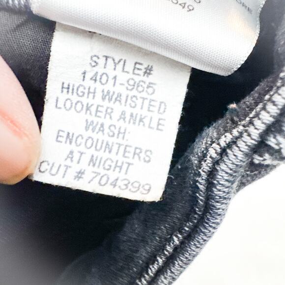 Mother High Waisted Looker Ankle Encounters At Night Denim Jeans Skinny Size 25 - Picture 9 of 10